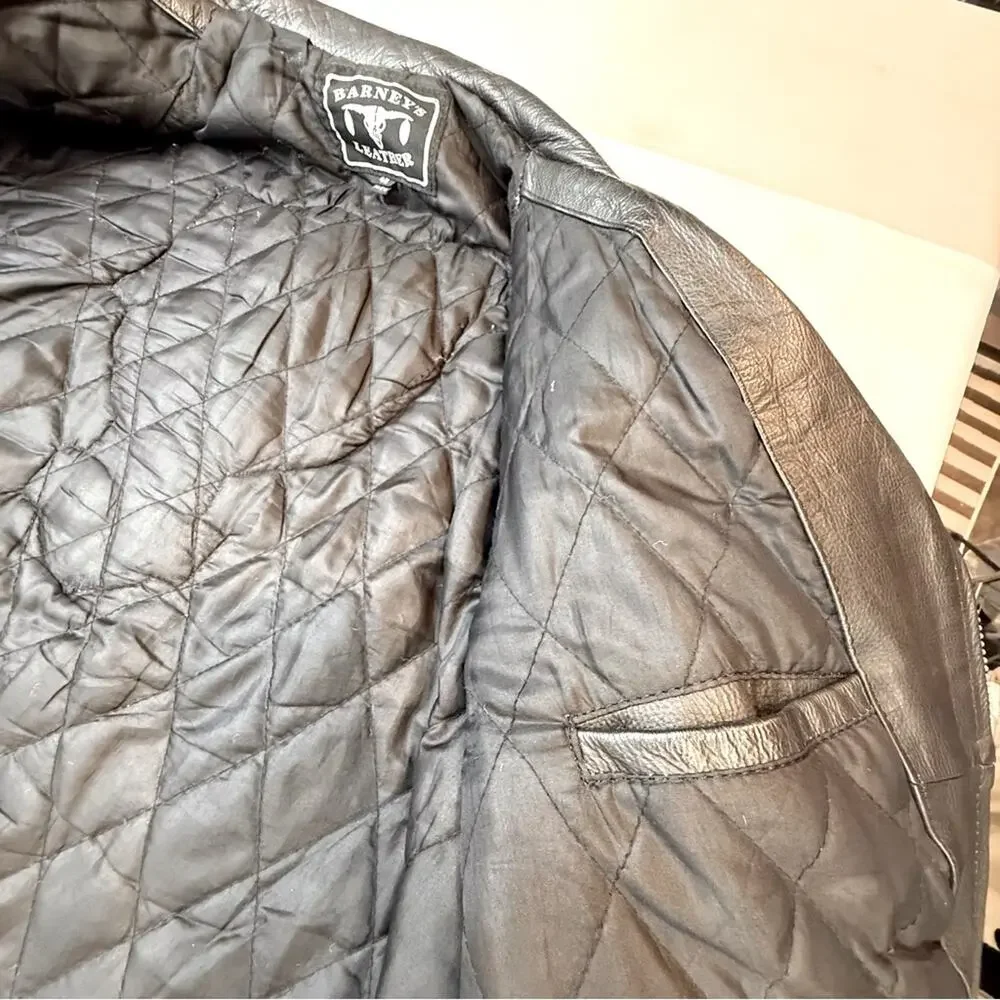 Barneys Leather Motorcycle Jacket - Picture 13 of 16
